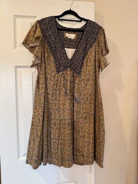 Anthropologie Flutter Sleeve Astrid Tunic Dress